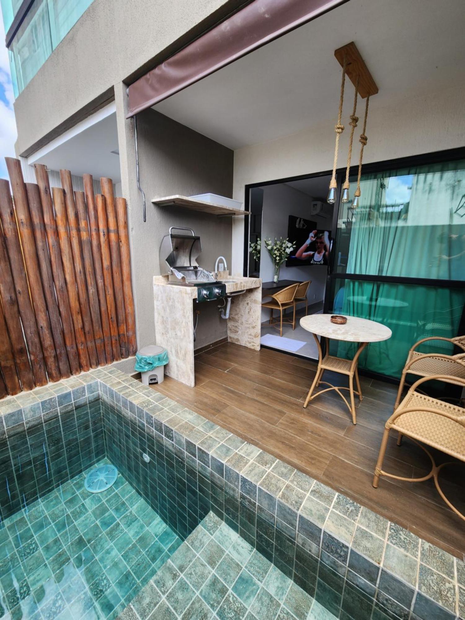 Flat Zero7 Villa Del Porto Com Piscina Privativa - ปอร์โต จิ กาลินญาส ภายนอก รูปภาพ